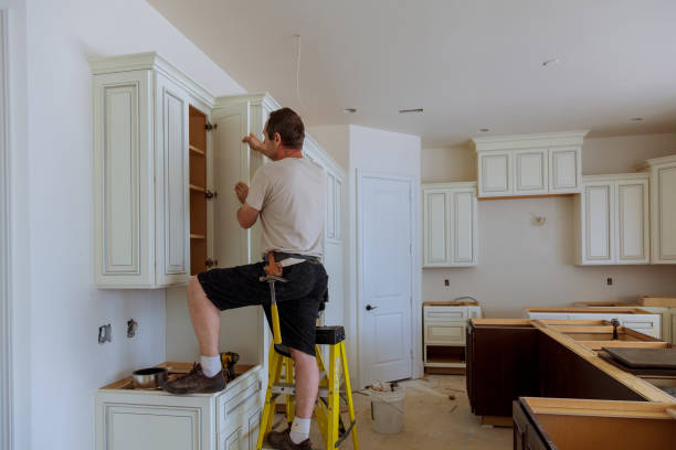 Open concept kitchen conversion in Abington by JMT Kitchen Cabinet